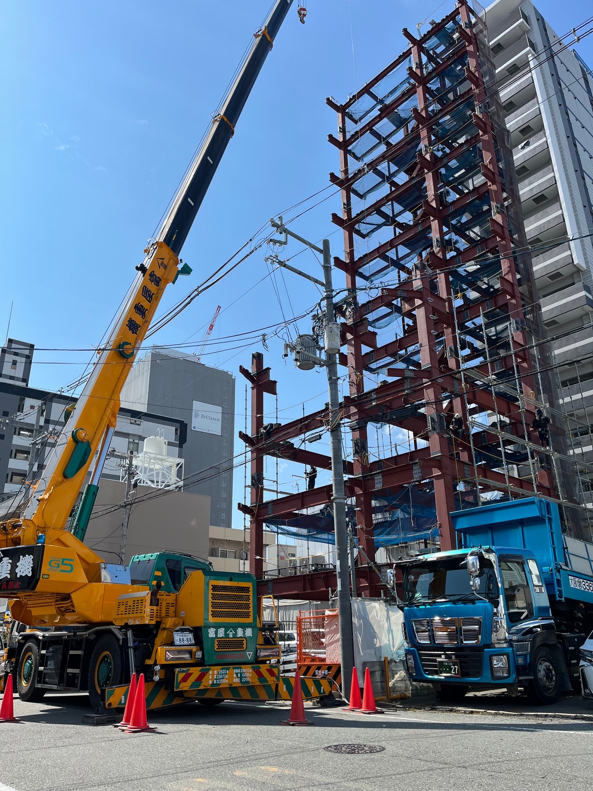 市街地中高層共同住宅 鉄骨建方