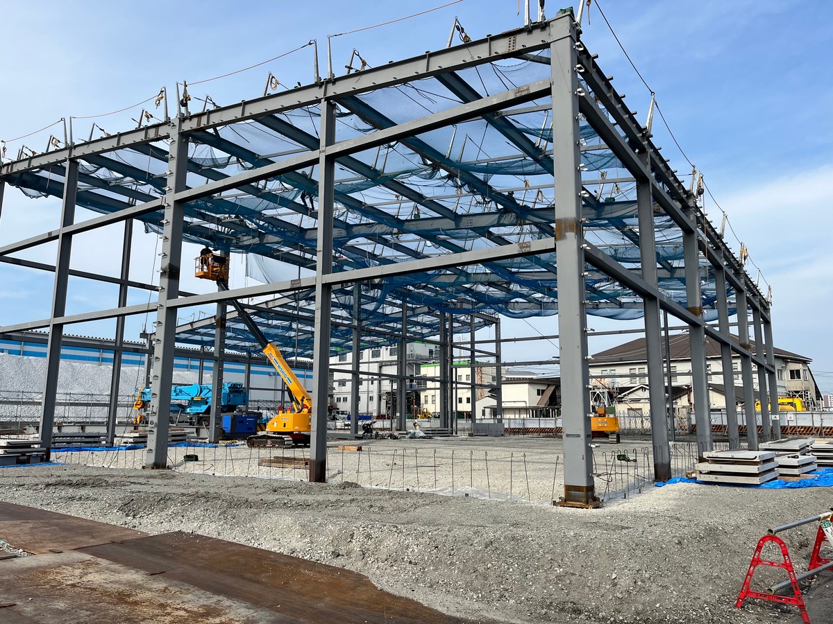 大スパン物流・製造工場 鉄骨躯体
